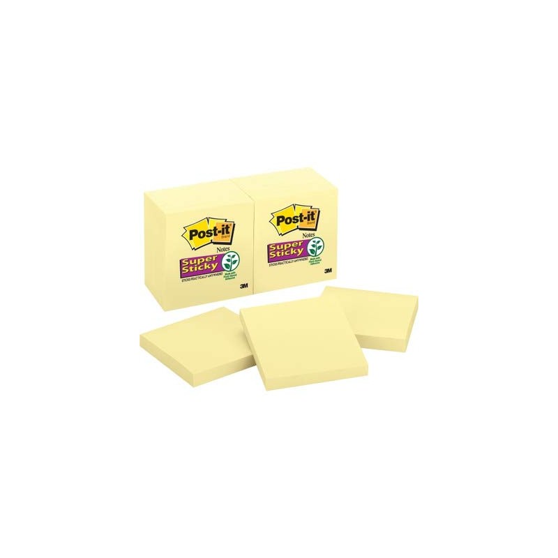 Post-it Super Sticky Notes, 2x Sticking Power, 7.6 x 7.6
