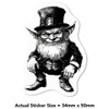 4 x Small 50mm 'Leprechaun Front View' Permanent Sticker Decals
