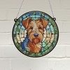 Welsh Terrier Stained Glass Effect Suncatcher Gift for Dog Lovers
