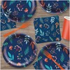 HOME & HOOPLA Modern Fall Party Supplies - Navy Blue