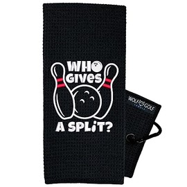 Who Gives A Split Bowling Towel - Funny Bowling Towel - Bowling Ball Towel - Bowling Accessories for Men - Bowling Accessories for Women - Bowling Gift