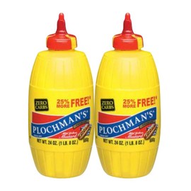 Plochman's, Mustard, Yellow, Mild, 24oz Container (Pack of 2)