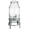 Classic Ice Cold Clear Glass Mason Jug Drink Beverage Dispenser