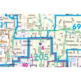 Phoenix Metropolitan School District Zones Paper/Non-Laminated