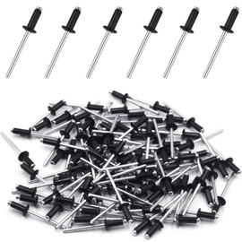 Blind Rivets Aluminium Rivets Pop Rivets Set 4 mm x 8 mm Blind Rivets Assortment Large Head Black Pop Rivets Pack of 100 Rivets Anthracite Dome Rivet for Rivet Tool Blind Rivet Pliers (4 mm x 8 mm)