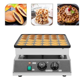 PanDair 110V Electric Pancake Waffle Baking Machine Commercial 36 Holes Pancakes Maker Dutch Nonstick Baker Machine US Stock