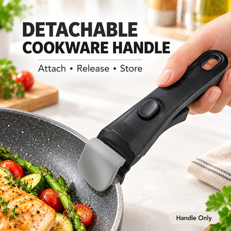 Detachable Pot Handle for Cookware – 7.5" Removable Universal Replacement