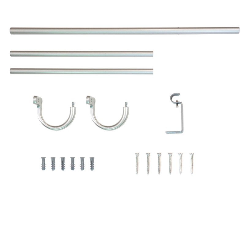 Rolando 5/8" Room Darkening Rod Set 28-48" Dark Bronze