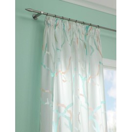 GARDINIA Support with Metal Mounting Plate for Curtain Rod, 1-Track Closed, New York Series, Diameter 12 mm, Support Length: 7.5 cm, Stainless Steel