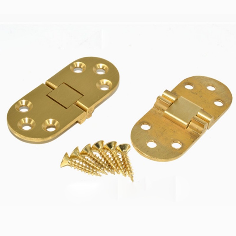 2 Pieces Solid Brass Butler Tray Hinge with Screws for