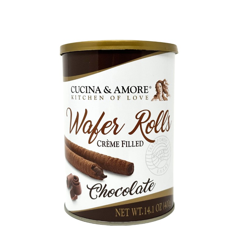 Cucina & Amore Crème-Filled Wafer Rolls, European Artisan Style, Made