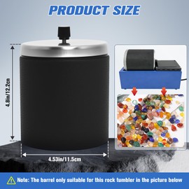 Dpwrrot 3lb Replacement Barrel for Rock Tumbler, Spare Parts-Transparent Barrel for Rock Tumbler (Hobby Barrel)