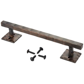 Eumtenr Rustic Barn Door Handles for Sliding Door, 12" Heavy Duty Large Design Pull, for DIY Sliding Barn Door, Gate, Shed, Garage | Square Solid Metal Material, Oil Rubbed Bronze Finish