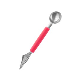 Melon Baller Scoop - Stainless Steel Watermelon Scooper - 2 in 1 Fruit Baller Scoop & Fruit Carving Knife - Double-Sided Decorations Tool for Cantaloupe, Ice Cream, Sorbet