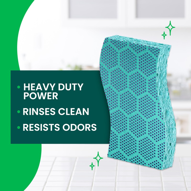 Scotch-Brite Odor Resist Heavy Duty Scrub Sponge, Dishwasher-Safe Kitchen sponges