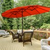 Tangkula 15 Ft Patio Double Sided Umbrella with Base, Extra