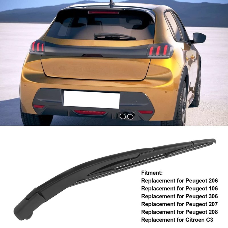 Rear Windshield Wiper Blade Arm Set for Peugeot 206 106