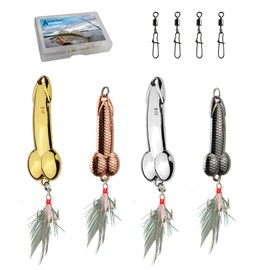 Bass Fishing Lure, Fishing Spoons, Topwater Lures with Trebles Hooks, Trout Lures, Tackle for Freshwater and Saltwater, Gifts for Men Father' s Day
