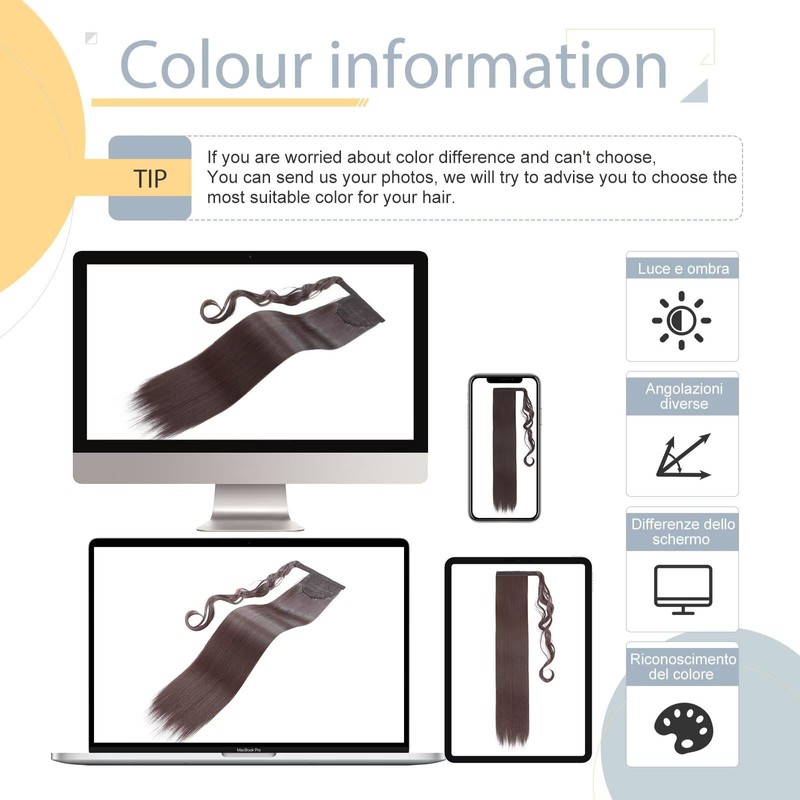 Wavy Ponytail 60 cm dark red