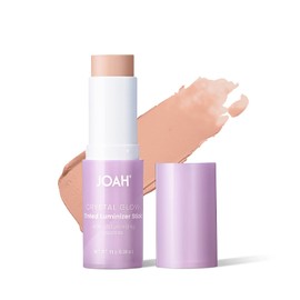 JOAH JOAH Crystal Glow Tinted Luminizer Stick, Multitasking Korean Makeup Highlighter and Bronzer Stick, Customizable Formula for a Natural Glow, Peptide Infused, Medium with Warm Undertones