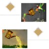 YZYOE Solar Powered Bird Water Kettle Light, Garden Decorative Iron