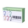 SAMLOO 30pcs Mini Aluminum Carabiner Spring Clip Hook Keychain for