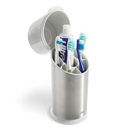 OXO Good Grips Organizador para Cepillos de Dientes, de Acero Inoxidable Pulido