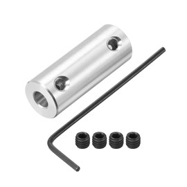 sourcing map Shaft Coupling Connector 3 mm to 4 mm Bore Rigid Coupling Set Screw L26XD10 Aluminium Alloy