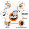 Caster Wheels, 3 Inch Casters Set of 8, Threaded Stem