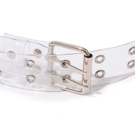 Eterspr Transparent Belt Transparent PVC Belt Women Fashion Transparent Belt for Women Teens Denim Belt, transparent