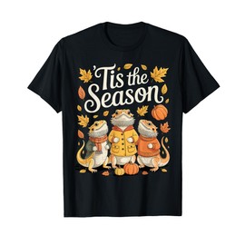 Tis The Season Bearded Dragon Fall Autumn Pumpkin Beardie T-Shirt