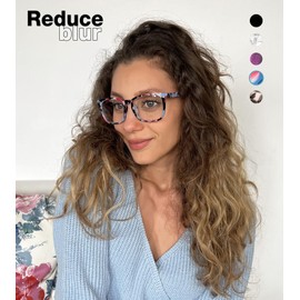 Reducblu Square Reading Glasses for Women - Oversized Readers Ladies - Floral Frame +1.25