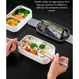 Lonchera De Acero Inoxidable Caja De Almuerzo Con Separadores