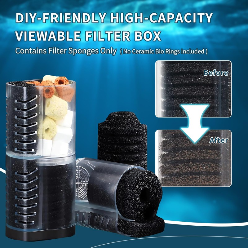 TARARIUM Aquarium Filter Pond Pump 660GPH for 75-300 Gallon Fish