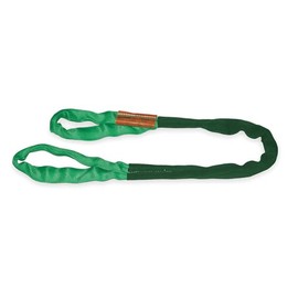 Lift-All EE60X6 Tuflex Polyester Eye/Eye Roundsling, Green, 6' Length