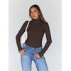 Trendy Queen Women's Turtleneck Long Sleeve Shirts Fall Fashion BasicThermal