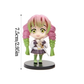 Driflo Demon-Slayer Figure, Anime Figures Set, Iguro Obanai Figure, Demon-Slayer Merch, Character Statue Collectibles, 10pcs Cartoon Characters, Anime Characte-r Doll Models, Gifts for Fans