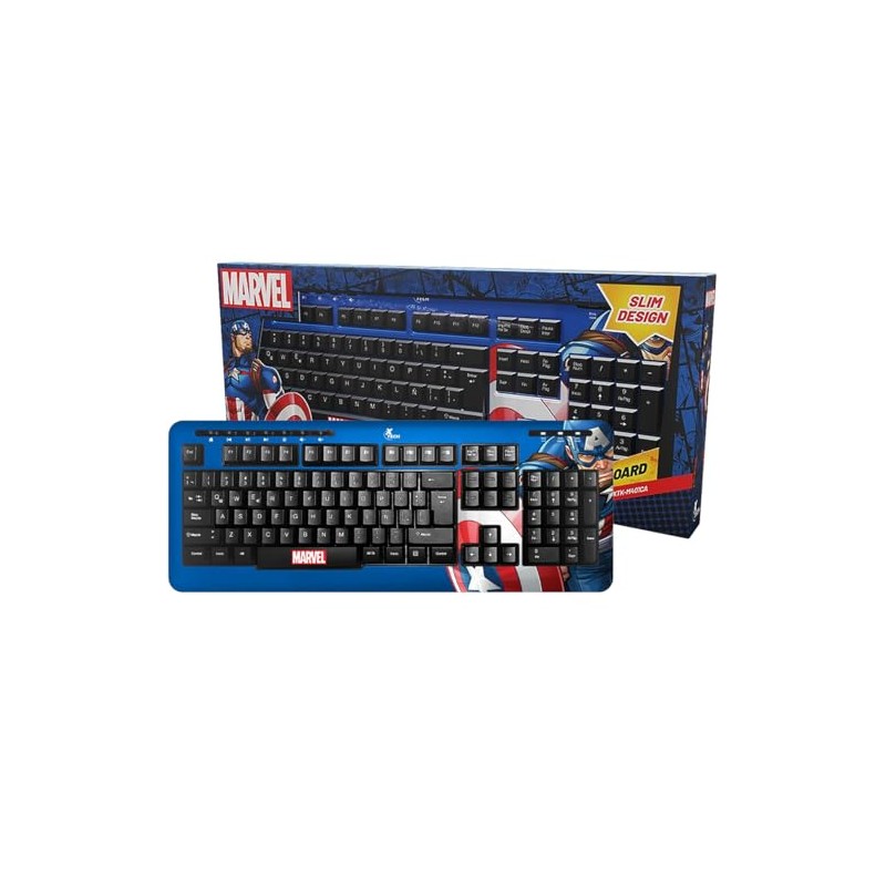 Xtech Teclado EDICION Capitan America USB Español Azul
