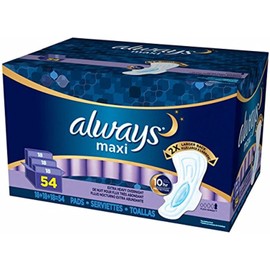 Always Product of Always Extra-Heavy Overnight Maxi Pads with Flexi-Wings, 54 ct. - Max