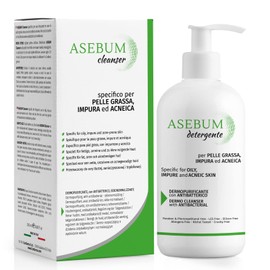 Asebum Cleanser | Facial Cleanser for Oily and Acne Impregnated Skin | With Salicylic Acid and Picoton Olamine | Fights Acne, Pimples, Blackheads