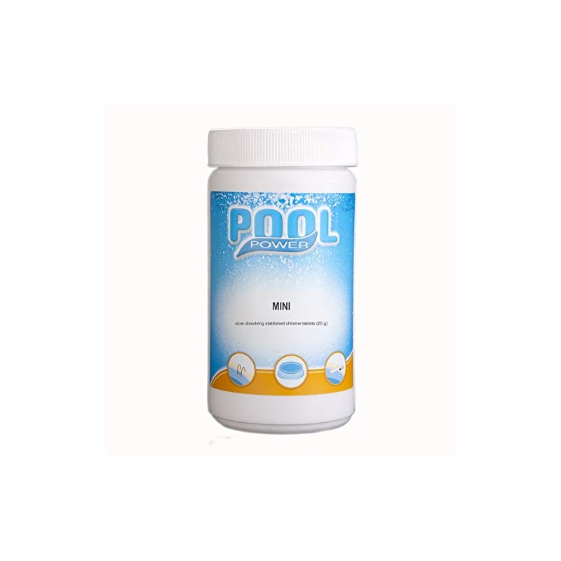 Chlorine Tablets- Slow Dissolving Stabilised chlorine 20g tablets- 1Kg (Mini