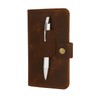CestAntiQ Leather Checkbook Cover with Pen Holder - Full Grain