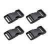 Buckles Wide Webbing Straps in Black Hard Plastic Buckle Click