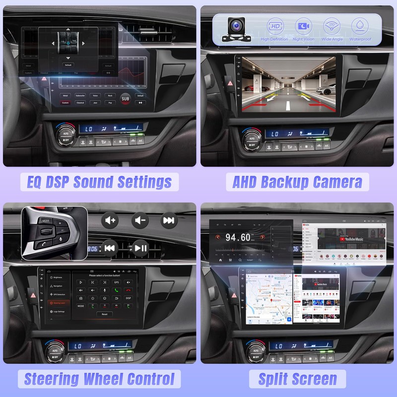 Car Play for Corolla Radio Touch Screen Stereo for Toyota