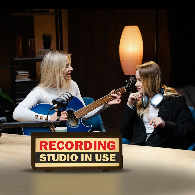 LED Recording Studio Sign Soundproof Room Light Box Recording Studio
