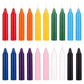 Mega Candles 20 pcs Unscented Assorted Color Exquisite Mini Taper Spell Candles, 4 Inch Tall x 3/4 Inch Diameter, Magic Chimes, Enchantment, Casting Rituals, Witchcraft, Wiccan, Altar, Metaphysical