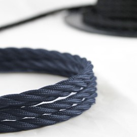 smartect Braided Cable twisted, Anthracite, 3 Metres 3 Core Electrical Cable (3 x 0.75mm²) Vintage Fabric Electrical Wire for your DIY project