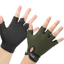 PATIKIL Workout Gloves, Weight Lifting Gloves for Men and Women, Gym Gloves Great for Cycling Sports Training Fitness Size M, Dark Green