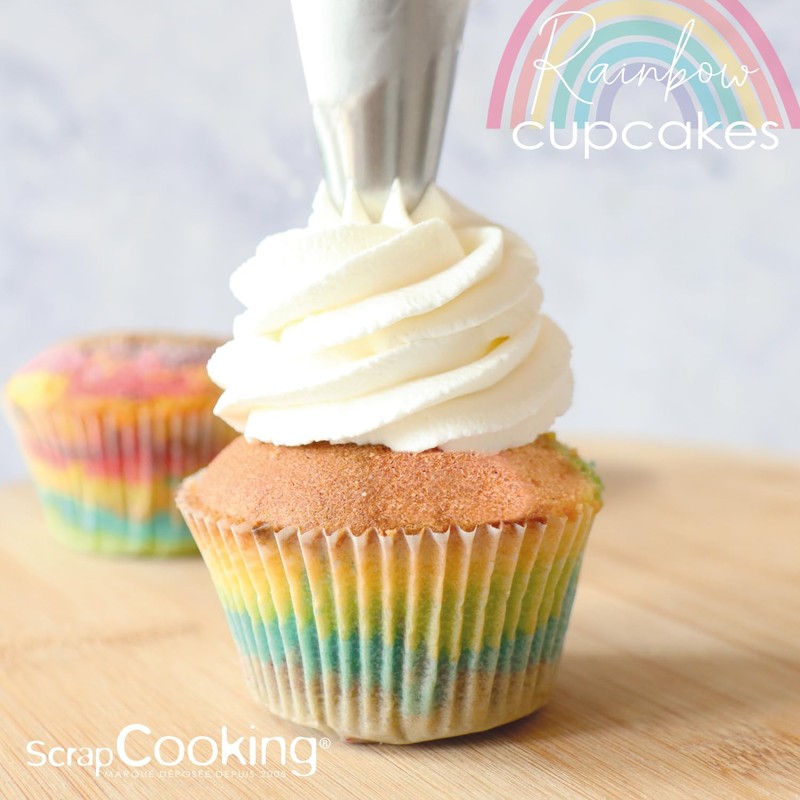 ScrapCooking - Kit Cupcakes Rainbow - con Lievito Colorante, 40