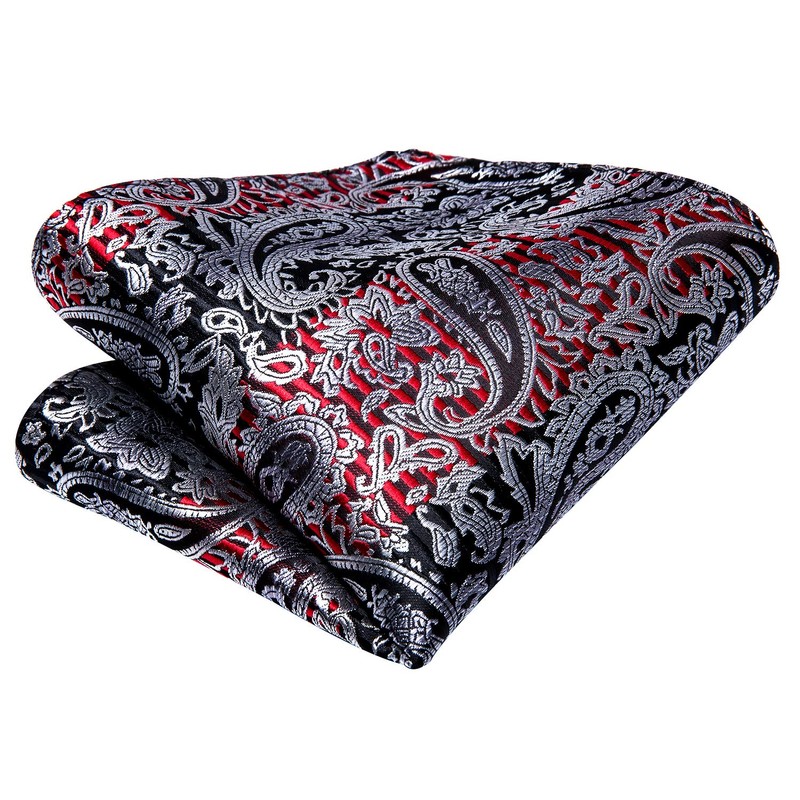 Hi-Tie Men's Solid Colour Tie Handkerchief Wedding Party Classic Tie